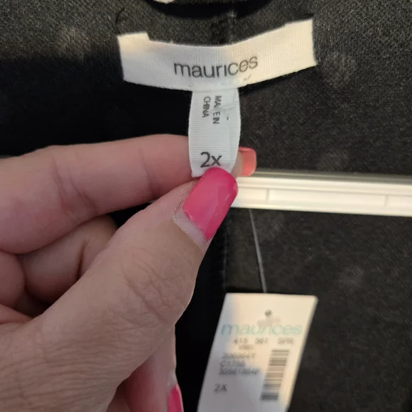 Maurices Black and White Polka Dot Buttonless Blazer- NWT - Picture 2 of 8